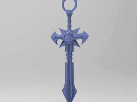 Astral Sword Keychain 3D Print Model