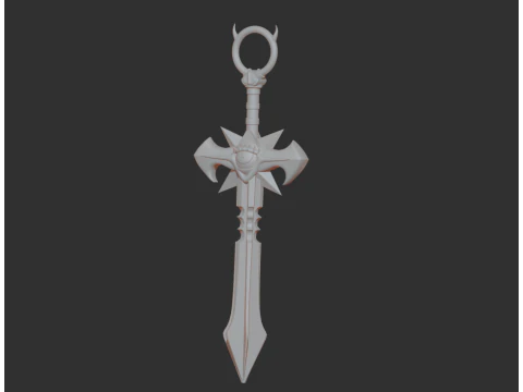 Astral Sword Keychain 3D Print Model
