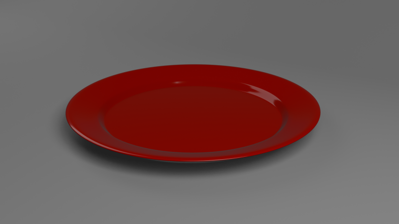 Red Plate 3D Model .c4d .max .obj .3ds .fbx .stl .blend 