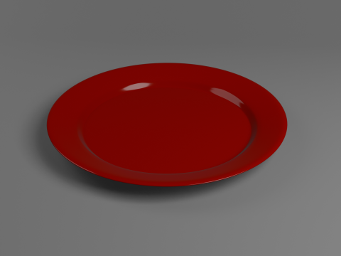 Red Plate 3D Model