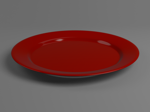 Red Plate 3D Model
