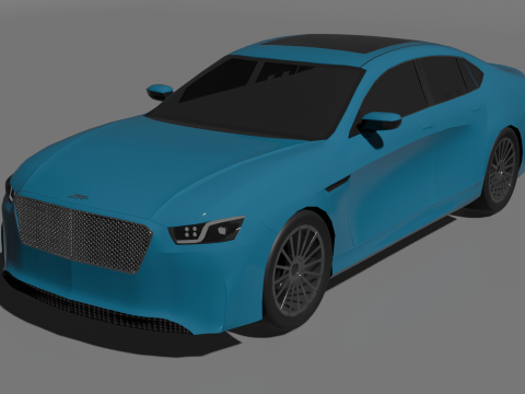 D-Segment Sedan Modello 3D