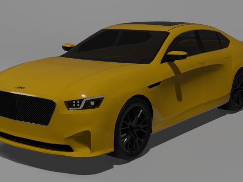 Sporty D-Segment Sedan Modello 3D