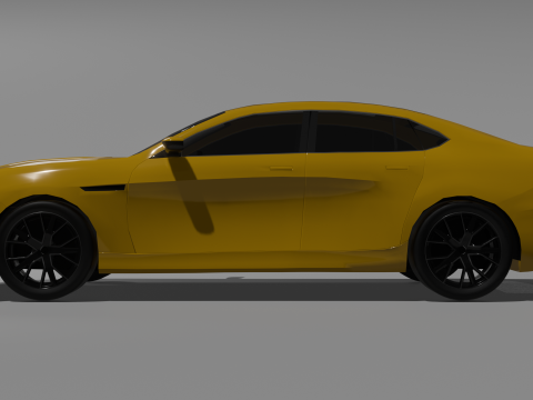 Sporty D-Segment Sedan 3D 모델