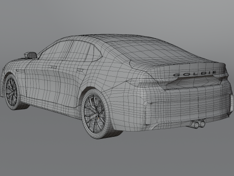 Sporty D-Segment Sedan 3D 모델