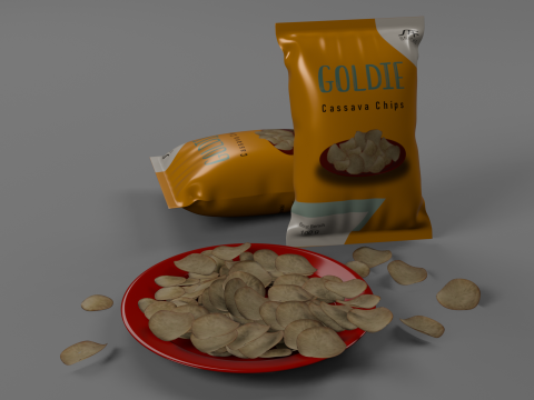 Cassava Chips 3D Модель