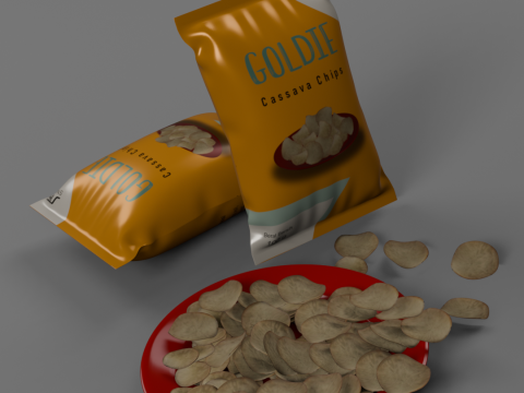 Cassava Chips 3D 모델