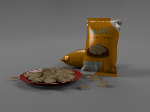 Cassava Chips 3D 모델