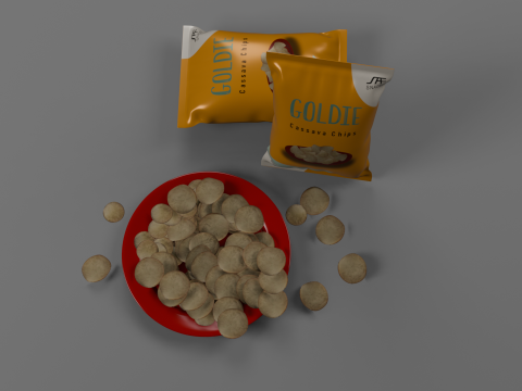 Cassava Chips 3D 모델