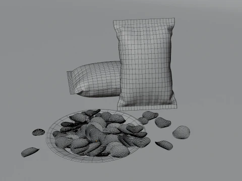 Chipsy z manioku Model 3D