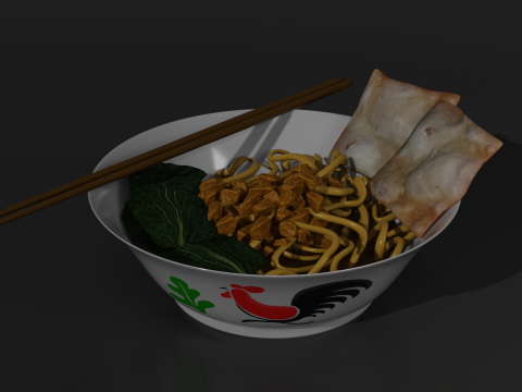 Indonesian Chicken Noodle Model 3D