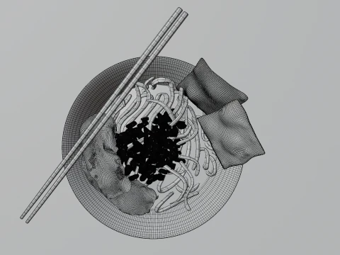 Indonesian Chicken Noodle 3D Model