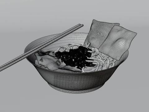 Indonesian Chicken Noodle 3D Model