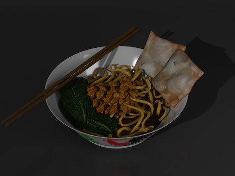 Indonesian Chicken Noodle 3D Модель