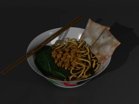 Indonesian Chicken Noodle 3D Model
