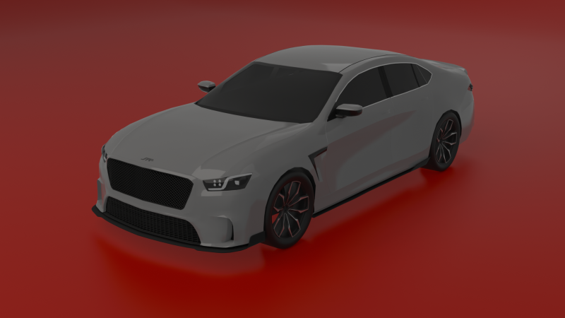 Aggressive Sport Sedan 3D 模型 .c4d .max .obj .3ds .fbx .stl .blend