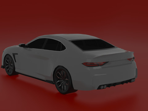 Aggressive Sport Sedan 3D 模型