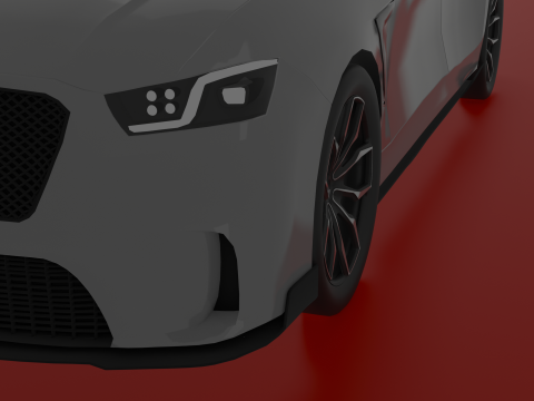 Aggressive Sport Sedan 3D 模型