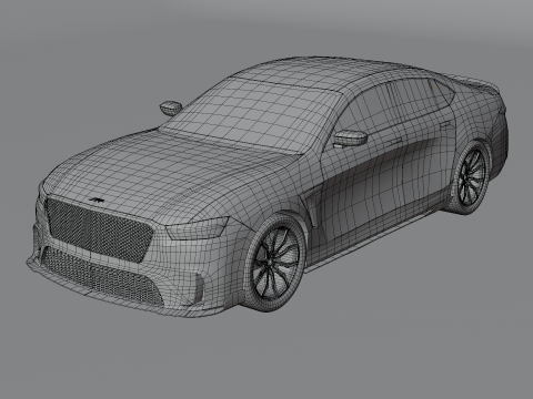 Aggressive Sport Sedan 3D 模型