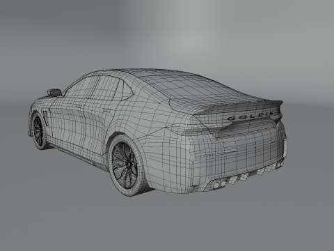 Aggressive Sport Sedan 3D 模型