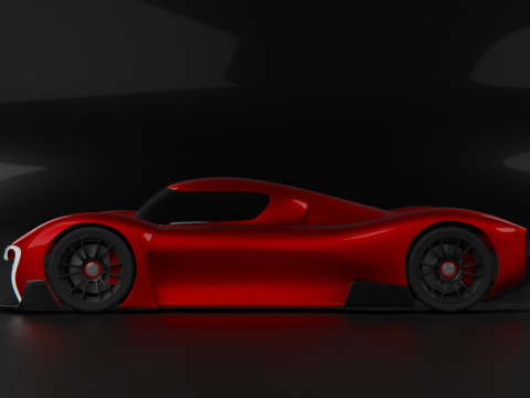 Futuristic Hypercar 3Dモデル
