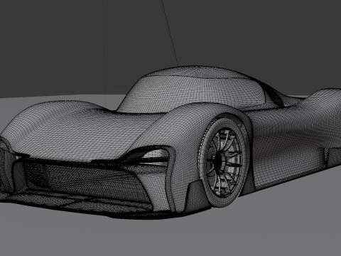 Futuristic Hypercar 3Dモデル