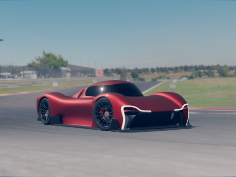 Futuristic Hypercar 3Dモデル