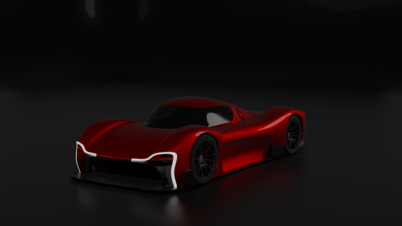 Futuristic Hypercar 3Dモデル .c4d .max .obj .3ds .fbx .stl .blend