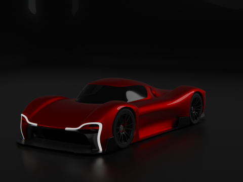 Futuristic Hypercar 3D Model
