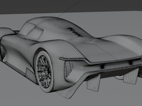 Futuristic Hypercar 3Dモデル