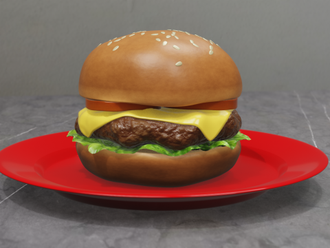 Cheeseburger 3D Model