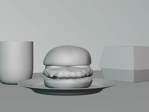 Cheeseburger 3D Model