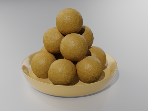 둥근 두부 3D 모델