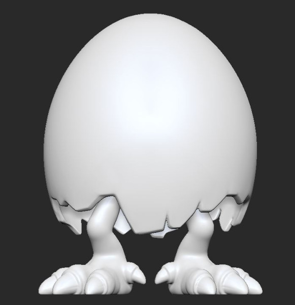 Dragon Egg Baby Model Cetak 3D .c4d .max .obj .3ds .fbx .stl .blend 
