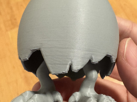 Dragon Egg Baby Model Cetak 3D