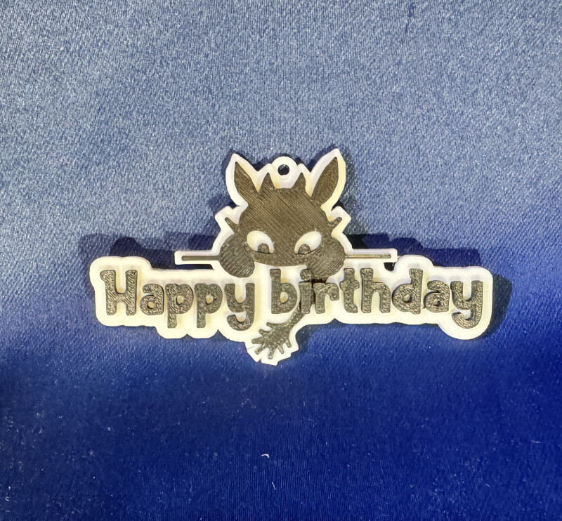 Toothless-Happy birthdayMy Friend Customizable name 3D printmodel .c4d .max .obj .3ds .fbx .stl .blend