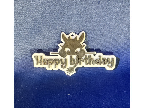 Toothless-Happy birthdayMy Friend Customizable name 3D-printmodel