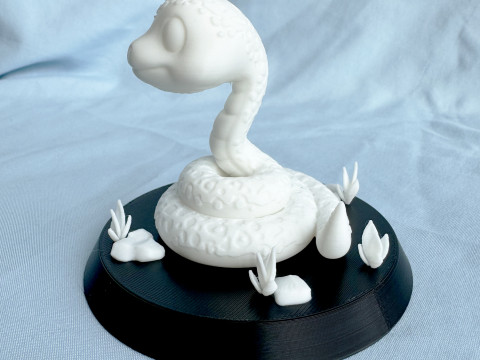 Cute Snake-Lunar new year of Snake Modèles 3D en vedette