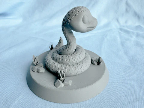 Cute Snake-Lunar new year of Snake 3D Print Model