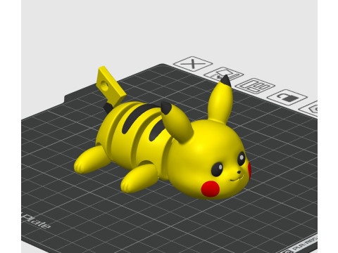 Pikachu Keychain Articulated-Flexi Modello di stampa 3D