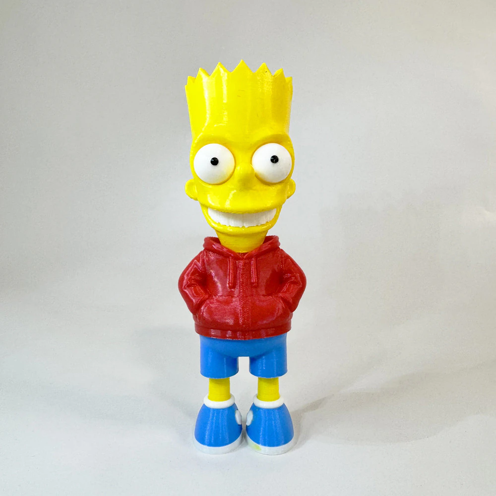 The Simpsons-Bart Simpson Multi-coloredmultiparts-3mf 3D Print Model .c4d .max .obj .3ds .fbx .stl .blend 