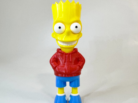 The Simpsons-Bart Simpson Multi-coloredmultiparts-3mf 3D Print Model