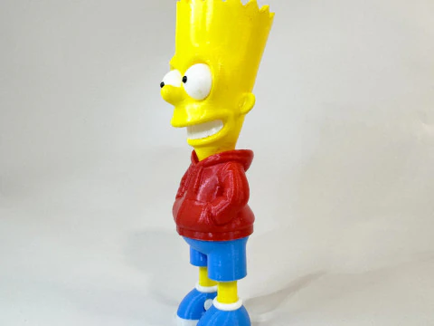 The Simpsons-Bart Simpson Multi-coloredmultiparts-3mf 3D Print Model