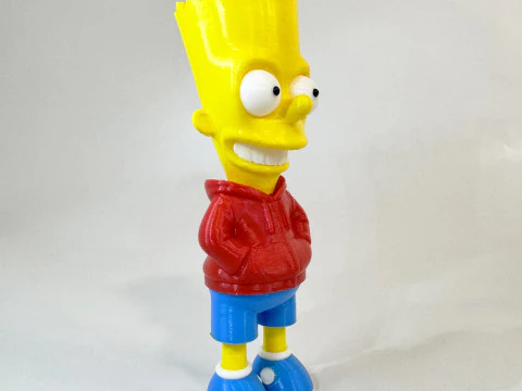 The Simpsons-Bart Simpson Multi-coloredmultiparts-3mf 3D Print Model