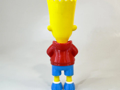 The Simpsons-Bart Simpson Multi-coloredmultiparts-3mf 3D Print Model