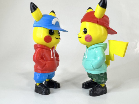 Urban Pikachu Multi-coloredMultipart - 3MF 3D Baskı Modeli