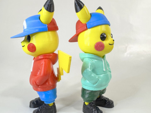 Urban Pikachu Multi-coloredMultipart - 3MF 3D Baskı Modeli