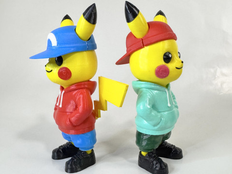 Urban Pikachu Multi-coloredMultipart - 3MF 3D Baskı Modeli