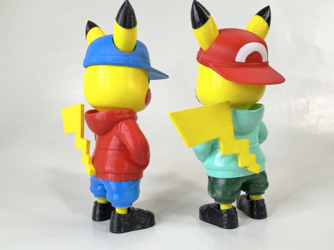 Urban Pikachu Multi-coloredMultipart - 3MF 3D Baskı Modeli