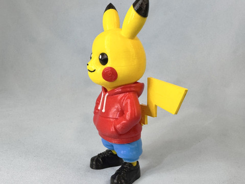 Urban Pikachu Multi-coloredMultipart - 3MF 3D Baskı Modeli